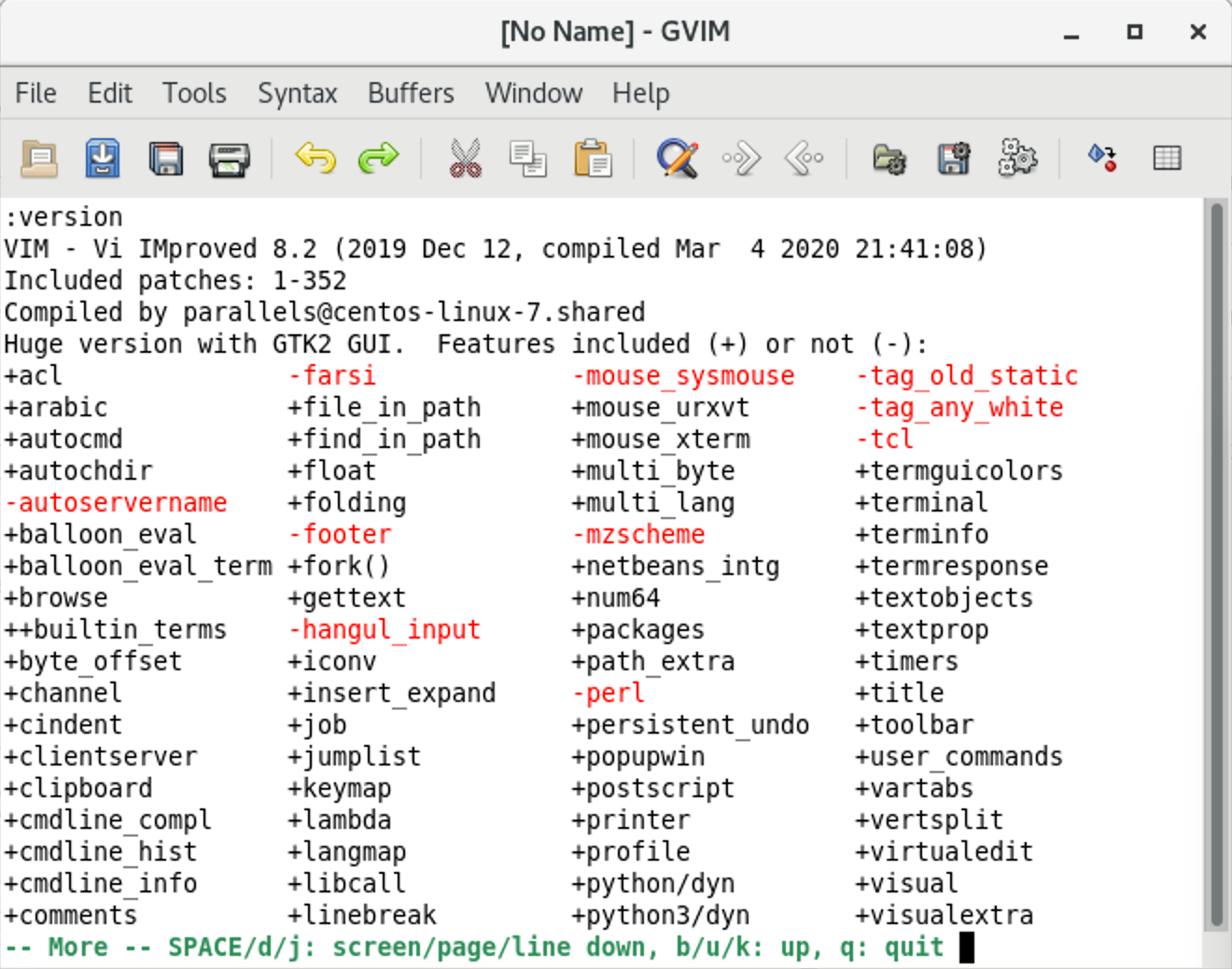我在 CentOS 7 上编译的 gvim Fig1.3